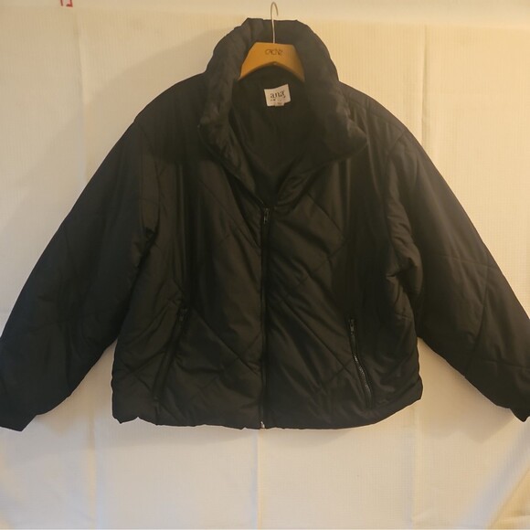 a.n.a Jackets & Blazers - Ana Puffer Jacket Womens XL Black Zip Up